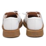 Противоскользящие амортизирующие детские кожаные туфли для детей Budding, экрю - фото 4