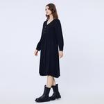 Свободное платье-рубашка в стиле ретро S&J Weekends, черный - фото 3