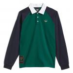 Футболка регбийная Tyshawn Unisex Adidas Originals, university зеленый/legend ink - фото