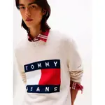Свитер Tommy Jeans Melange Flag Regular Fit, бежевый - фото 4