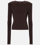 Джерси топ Norma Kamali, коричневый - фото