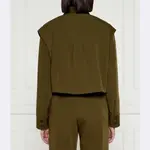 Укороченная рубашка Pinko, хаки - фото 2