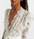 Кружевное платье Alessandra Rich, белый - фото 4