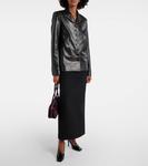 Кожаный блейзер saraphina Khaite, Black - фото 2