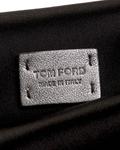 Noble Ламинированная мини-сумка Tom Ford, Dark Silver - фото 6