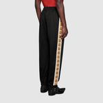Брюки loose technical jersey jogging pant black Gucci, черный - фото 4