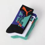 Детские носки PUMA, черный/зеленый/белый - фото 4