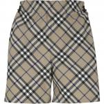 Шорты в клетку Burberry, бежевый - фото