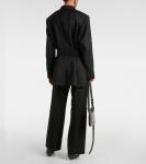 Пиджак с поясом Acne Studios, черный - фото 3