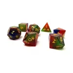 3-тоновый кошачий глаз (7), Dice - 7 Piece Poly Sets - Multi-Tone (Easy Roller Dice) - фото
