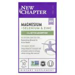 New Chapter, Magnesium + Selenium & Zinc, 30 Vegan Tablets - фото