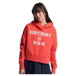 Худи Superdry Code Core Sport Crop Box, оранжевый - фото