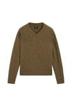 Джемпер Massimo Dutti V-NECK KNIT, Olive - фото 6