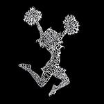 Cheer — мужская футболка с рисунком Word Art LA Pop Art, черный - фото 3