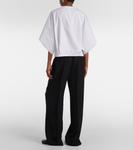 Хлопковый топ с драпировкой Tenley Fforme, белый - фото 3