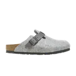 Кроссовки Birkenstock Boston Natural Leather-Felt Light Grey, серый - фото