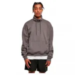 Толстовка Urban Classics Organic Drawstring half zip, серый - фото
