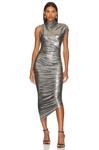 Платье MISHA Chase, цвет Metallic Silver - фото