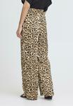 Брюки ICHI Trousers, Brown Leopard Aop/Brown - фото 3