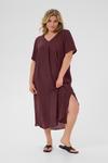 Платье KAFFE CURVE Alia, темно-коричневый - фото 2