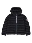 Пуховик с принтом Dsquared2 Kids, черный - фото