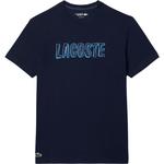 Футболка с принтом LACOSTE, синий - фото