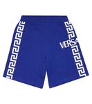 Шорты с принтом Greca Versace, синий - фото 2