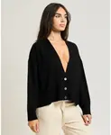 Кардиган с V-образным вырезом Manila Grace, черный - фото 3
