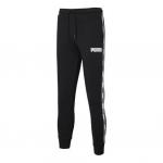 Брюки tape tracksuit pant 'black white' Puma, черный - фото