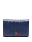 Кожаный кошелек Polo Ralph Lauren, синий - фото