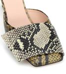 Кожаные мюли с эффектом змеиной кожи Wandler, Olive Python Mix - фото 6