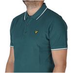 Поло Lyle & Scott с контрастными деталями, зеленый - фото 3