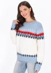 Джемпер usha Jumper, Offwhite Multicolor/Off-White - фото
