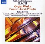 CD диск Bach, W.F / Brown, Julia: Organ Works - фото