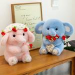 DAKUTU Плюшевая кукла Rose Elephant, высота 30см/40см - фото 7