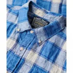 Рубашка Superdry Merchant Linen Check, синий - фото 2