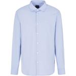 Футболка с вышитым логотипом ARMANI EXCHANGE, синяя - фото 2