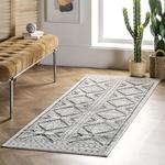Ковер nuLOOM, 153 x 214 см, Spencer Aztec Trellis, Ivory - фото 6