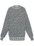 VETEMENTS свитер с логотипом-интарсией, серый - фото