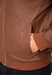 Куртка-бомбер Leather jacket Ricano, цвет Cognac - фото 5