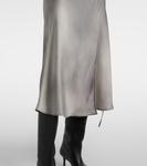 Юбка-халат из атласа Acne Studios, Multi Grey - фото 5