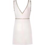 Футболка Self-portrait с бантом из крепа мини белая - фото 3