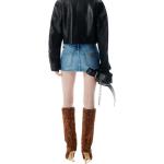 Шорты Faded Fold line Denim Skirt Alexander Wang, синий - фото 2