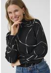 Блуза Kaffe Blouse, Black Chalk Graphic Lines/Black - фото 4
