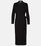 Платье-халат Мелат Velvet, черный - фото