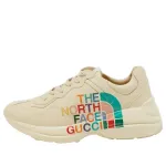 Кроссовки leather rhyton x the north face 'ivory' Gucci, белый - фото
