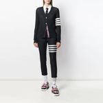 Брюки-кроп с 4 панелями THOM BROWNE, темно-синий - фото 4