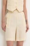 Шорты из смесового льна Liu Jo, бежевый - фото