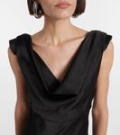 Макси-платье с драпировкой Vince, Black - фото 4
