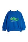 Детская хлопковая толстовка Ящерица Mini Rodini, синий - фото 3